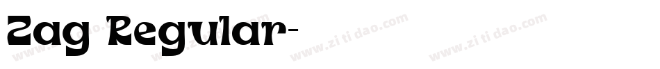 Zag Regular字体转换